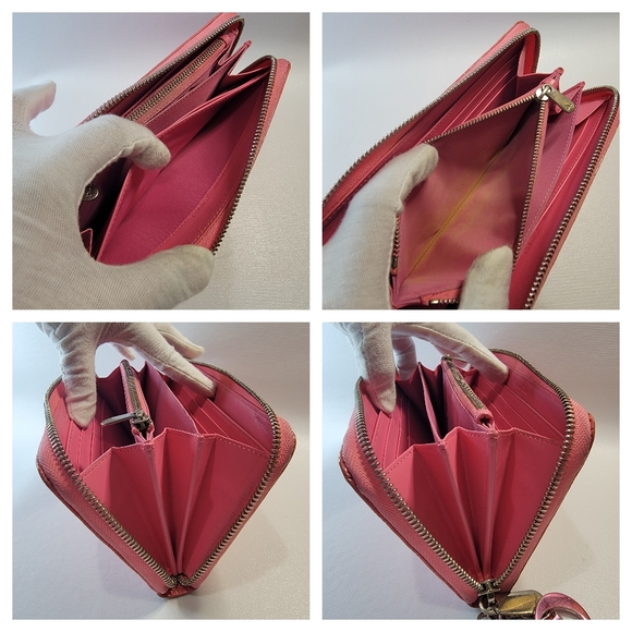 CHRISTIAN DIOR Cannage Patent Zip Around Long Wallet - Picture 11 of 11